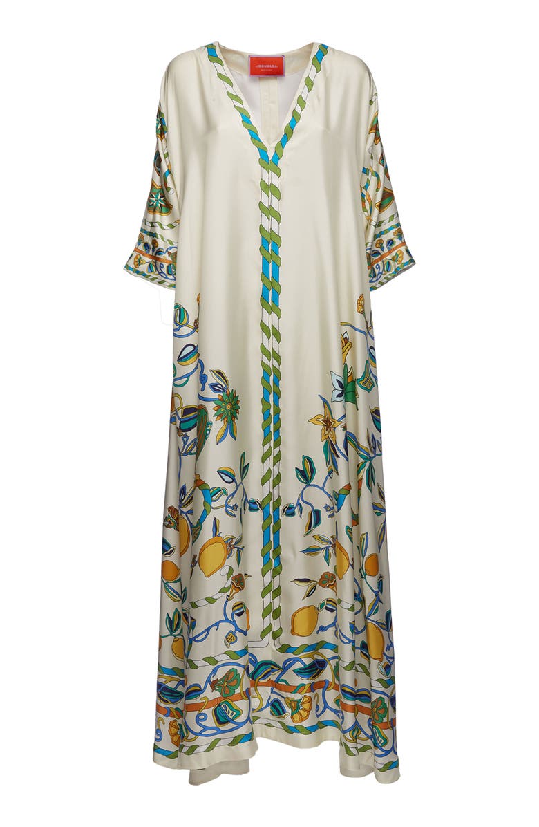 La DoubleJ Muumuu Dress, Alternate, color, Borboni Placée White