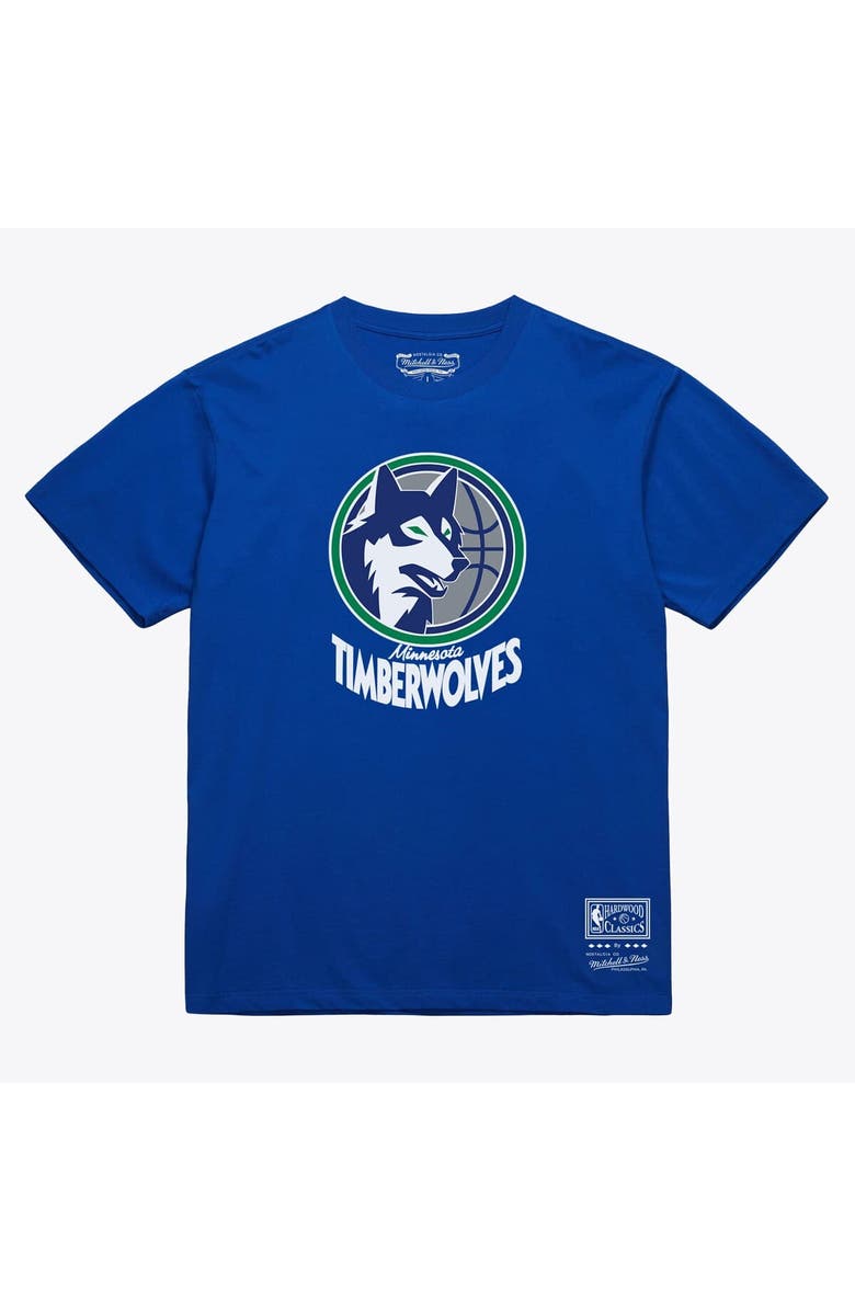 Mitchell & Ness Unisex Mitchell & Ness Royal Minnesota Timberwolves Hardwood Classics Arch T-Shirt, Main, color, Royal