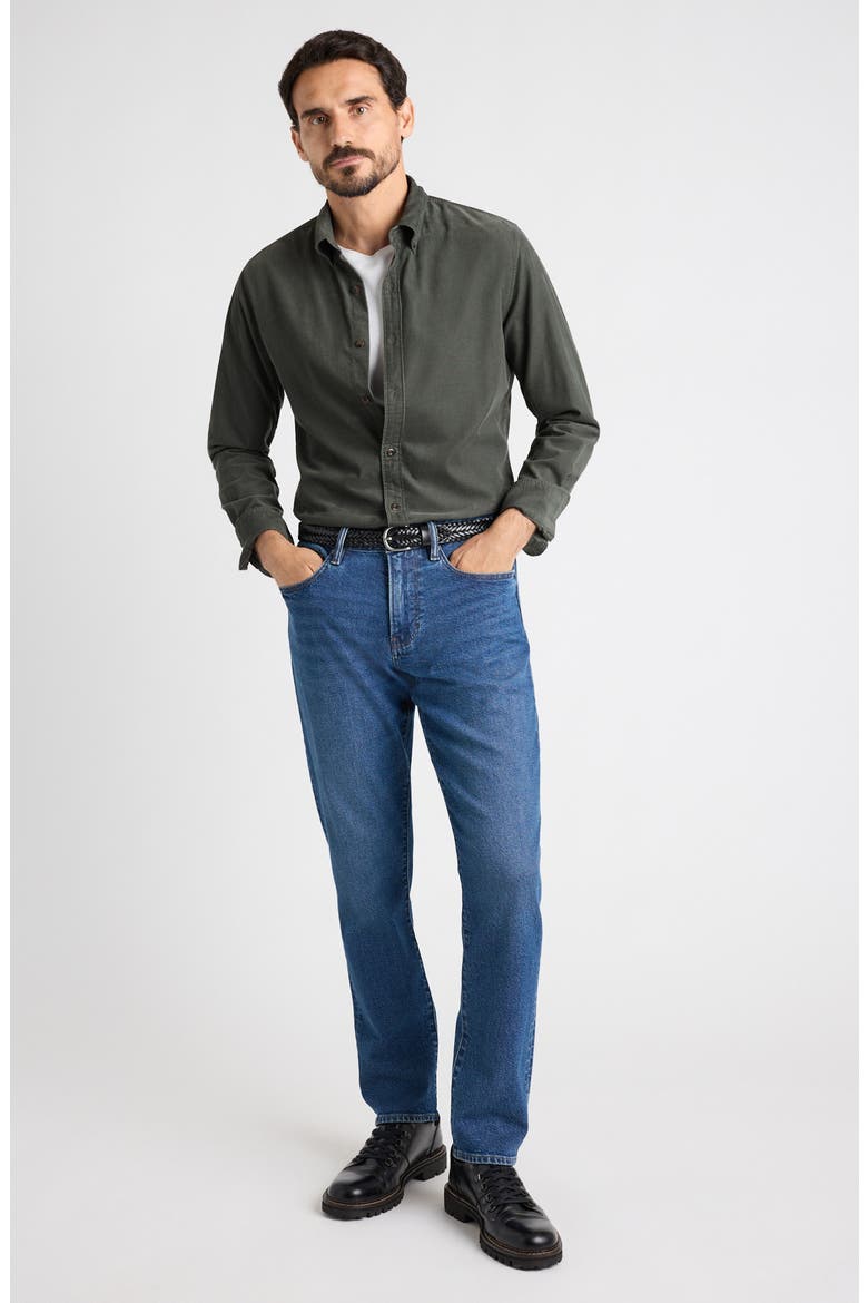 Everyday Slim Fit Corduroy Shirt, Alternate, color, DEEP STONE