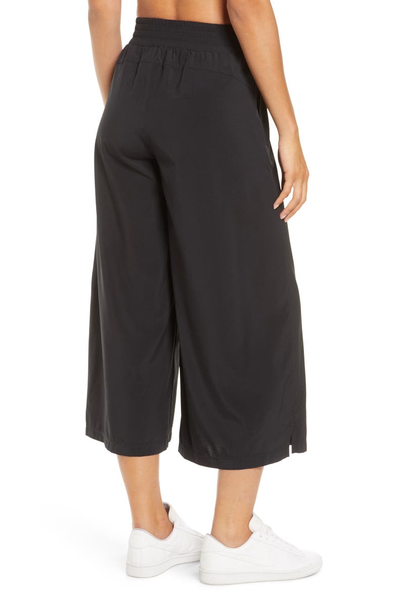 Zella Getaway Flowy High Waist Crop Wide Leg Pants, Alternate, color,