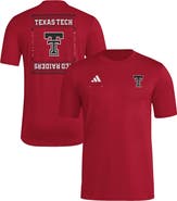 adidas Men's adidas Red Texas Tech Red Raiders Locker Football Icon AEROREADY Pre-Game T-Shirt