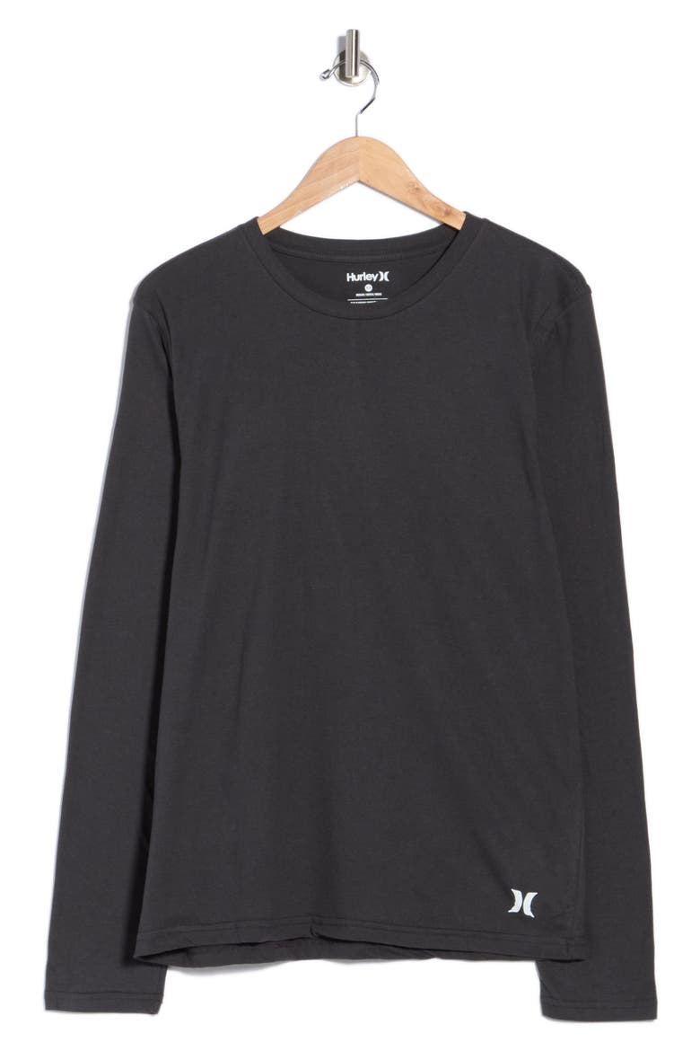 Long Sleeve Crewneck T-Shirt, Main, color, DARK GREY