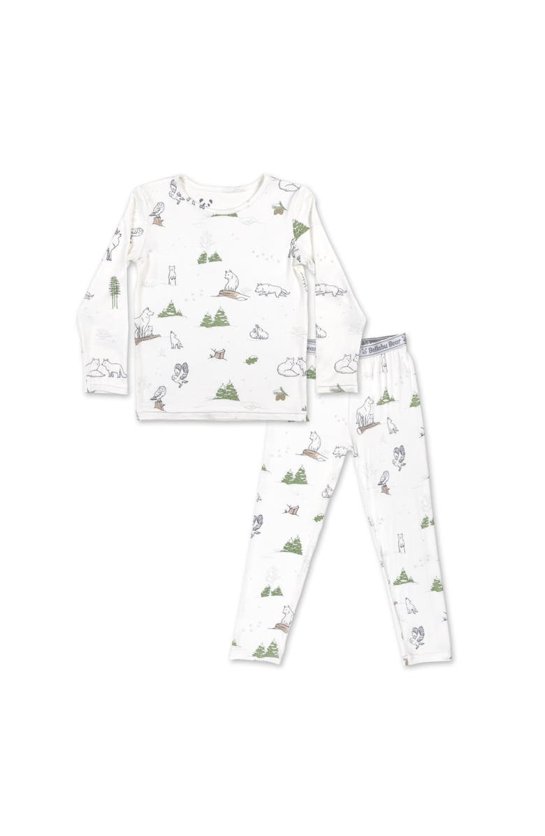 Bellabu Bear Kids' Winter Forest Animals Set of 2 Piece Pajamas, Main, color, Winter Forest Animals