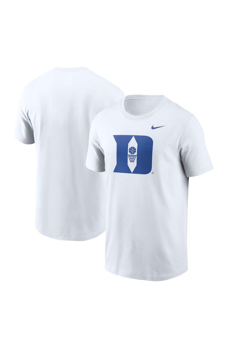 Nike Men's Nike White Duke Blue Devils Basketball Logo T-Shirt, Main, color, 