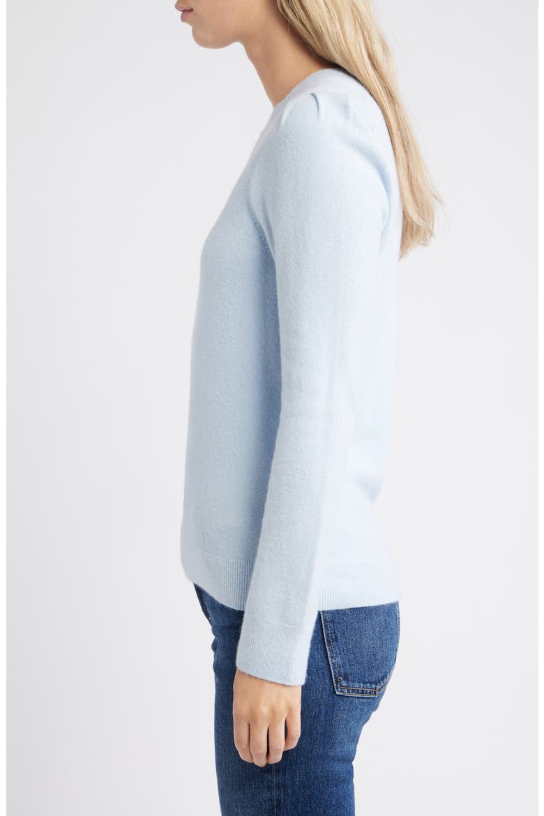 Pointelle Detail Crewneck Sweater, Alternate, color, BLUE SKYWAY