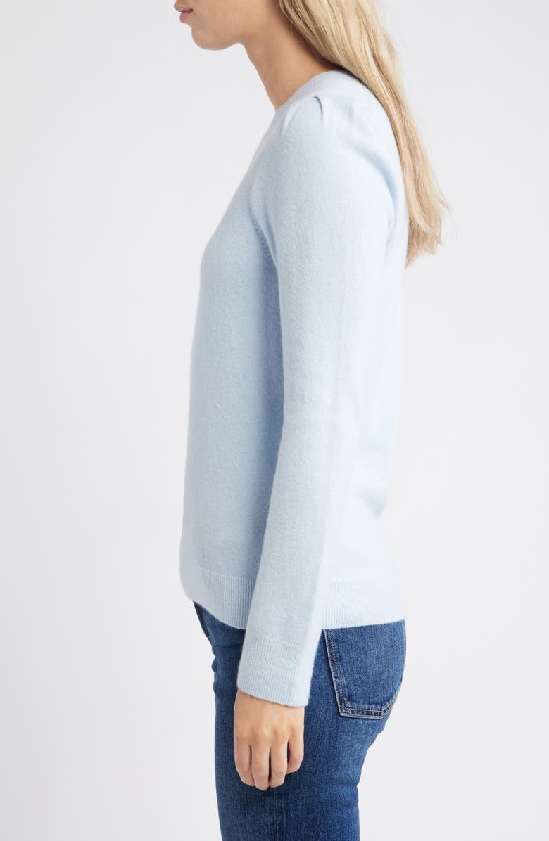 Caslon<sup>®</sup> Pointelle Detail Crewneck Sweater, Alternate, color, Blue Skyway