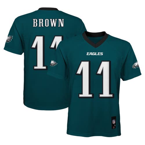 Outerstuff Kids'  Youth A.j. Brown Midnight Green Philadelphia Eagles Replica Player Jersey