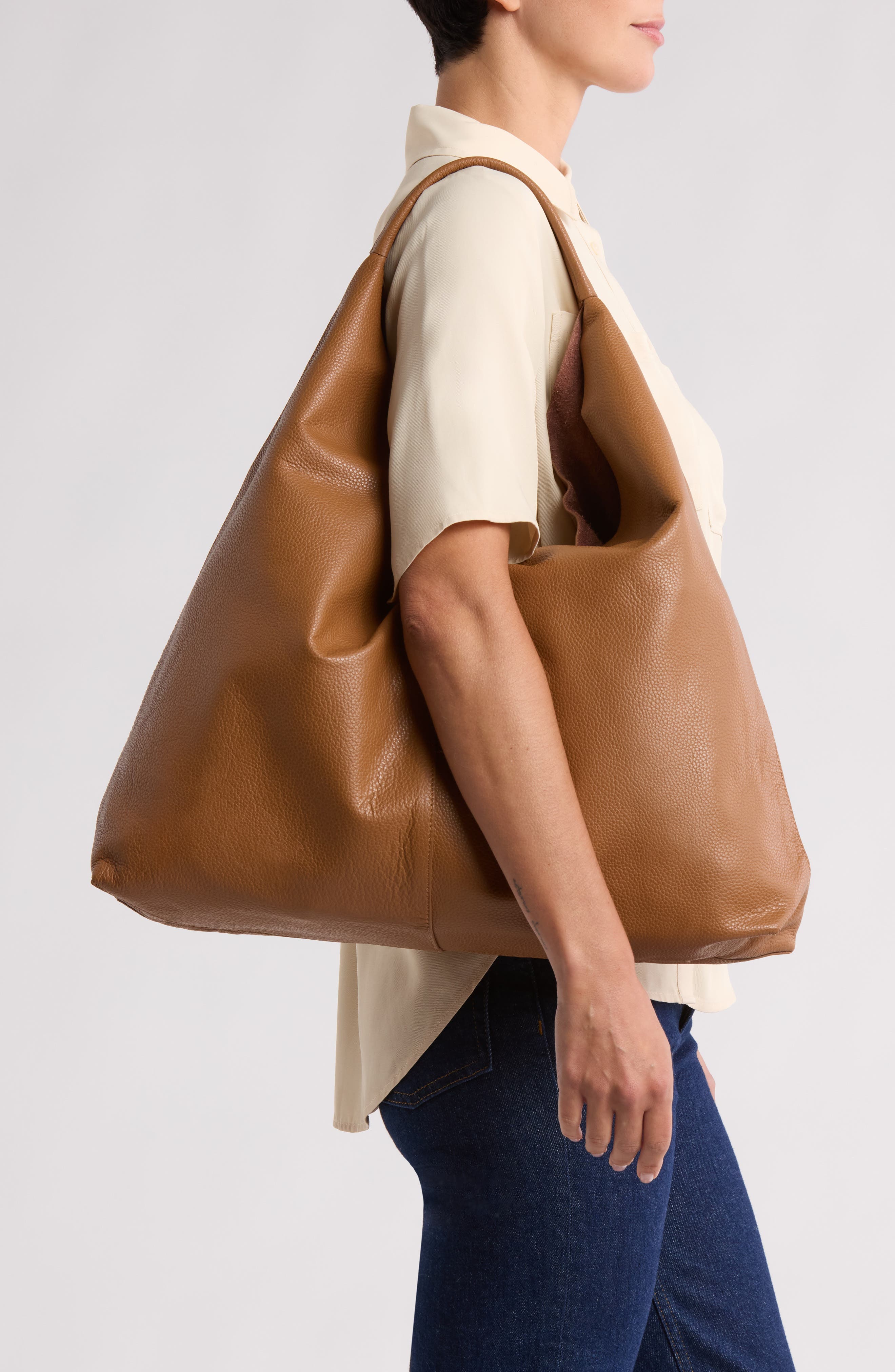 Kurt Geiger London Violet Leather Hobo Bag, Alternate, color, 