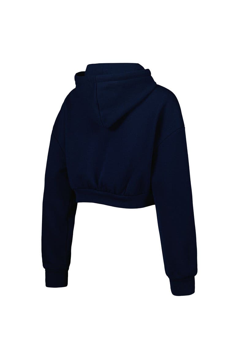 Women's The Wild Collective Navy Tennessee Titans Cropped Pullover Hoodie, Alternate, color, Navy