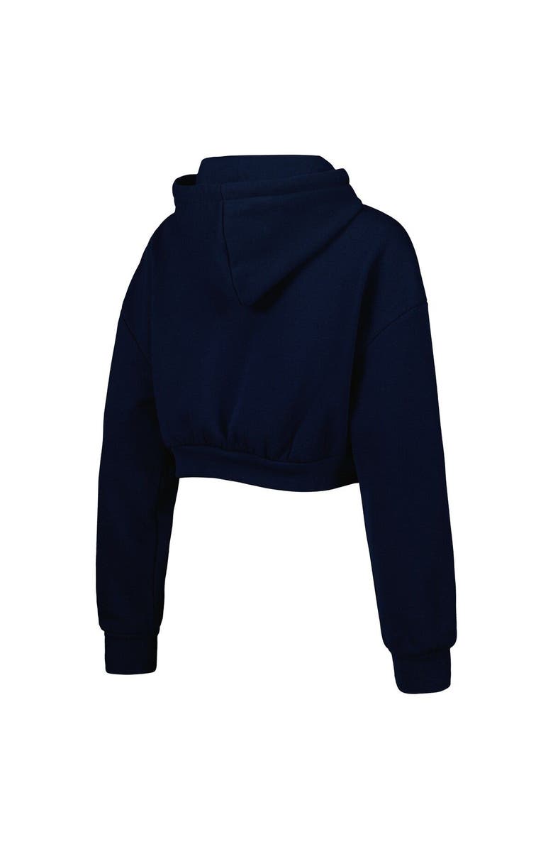 THE WILD COLLECTIVE Women's The Wild Collective Navy Tennessee Titans Cropped Pullover Hoodie, Alternate, color, Navy