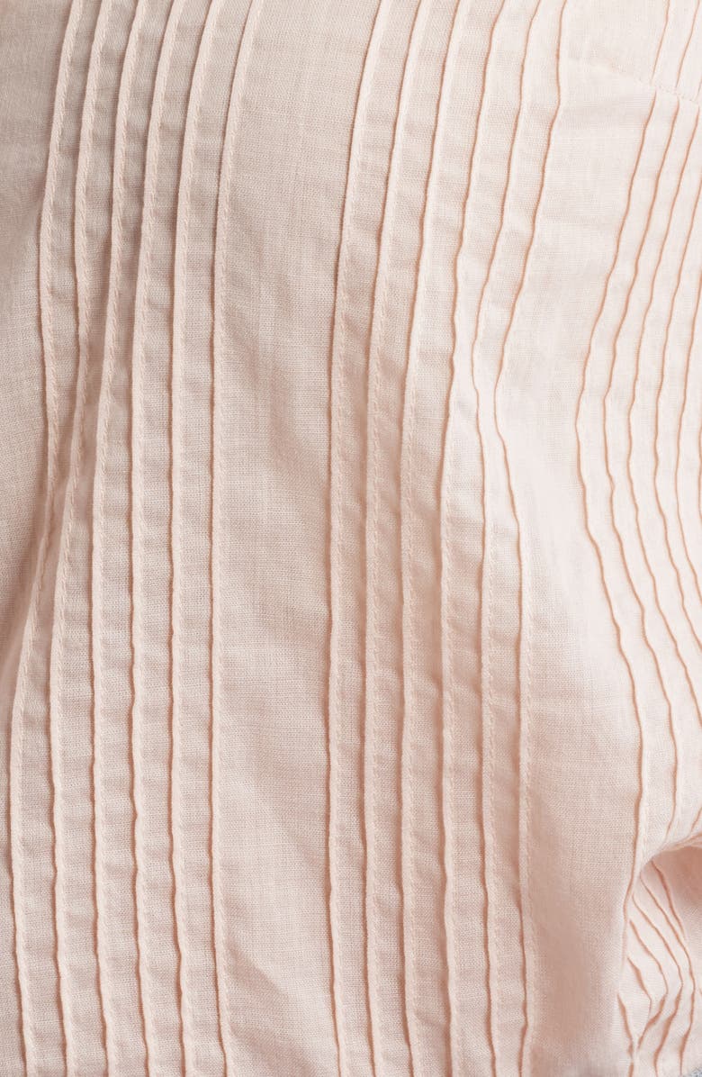 DÔEN Huguette Pintuck Ruffle Top, Alternate, color, Blush