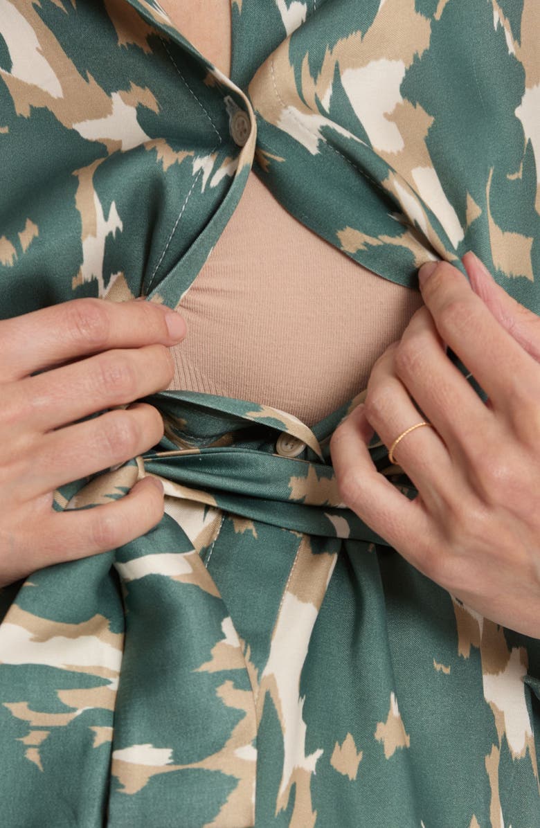 Cache Coeur Rym maternity and nursing shirt dress, Alternate, color, Multicolor