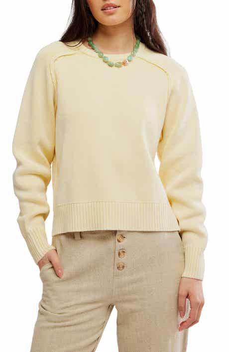 Free People Spring Street Cotton Crewneck Sweater