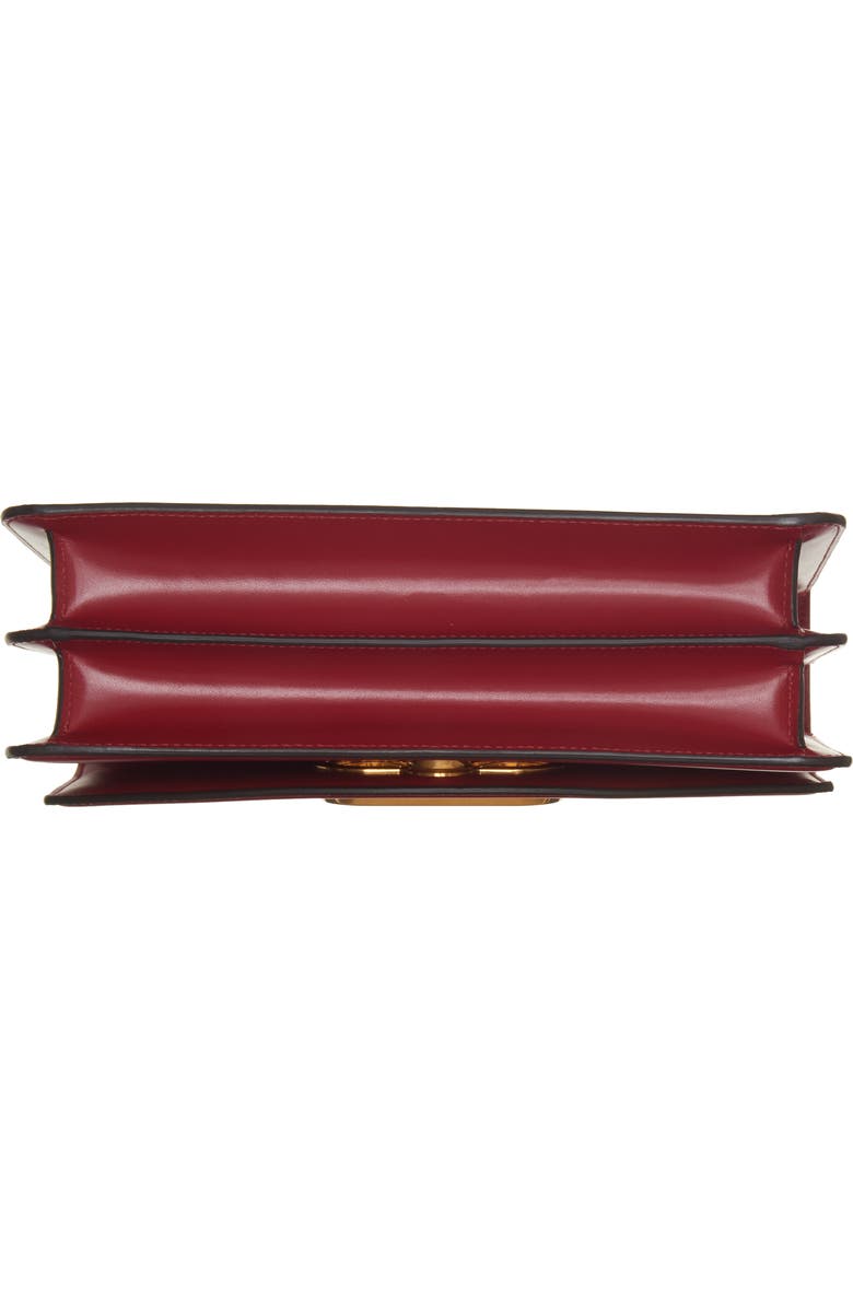 Valentino Garavani DeVain VLOGO Leather Shoulder Bag, Alternate, color, Rosso V