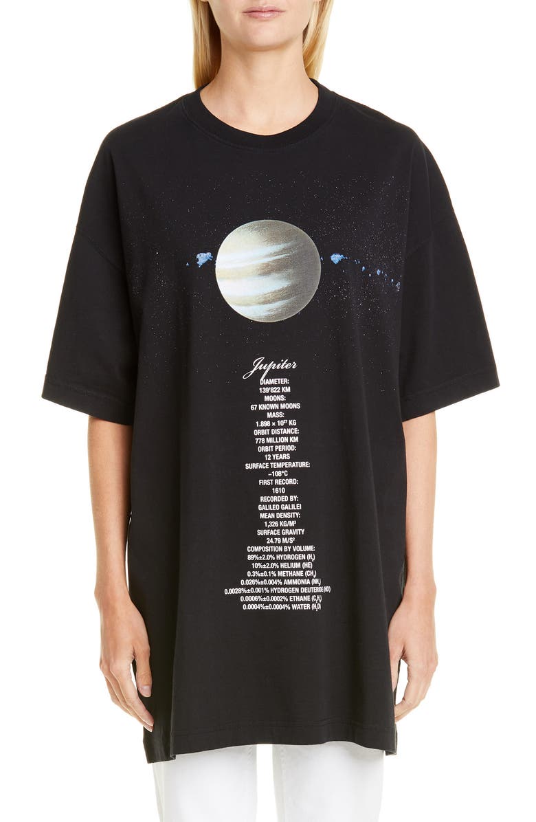 VETEMENTS Planet Number Graphic Oversize Tee, Main, color, 