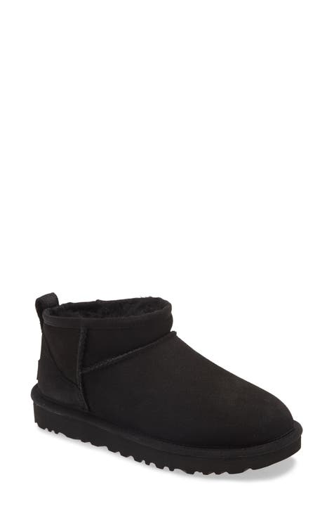 Warm black booties shops