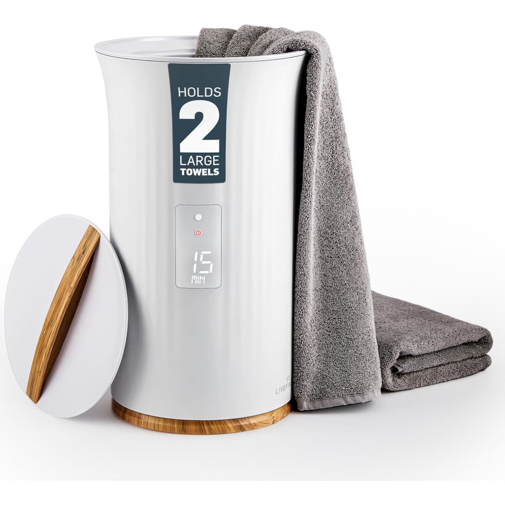 Live Fine Large Bucket Style Rowel Warmer In White