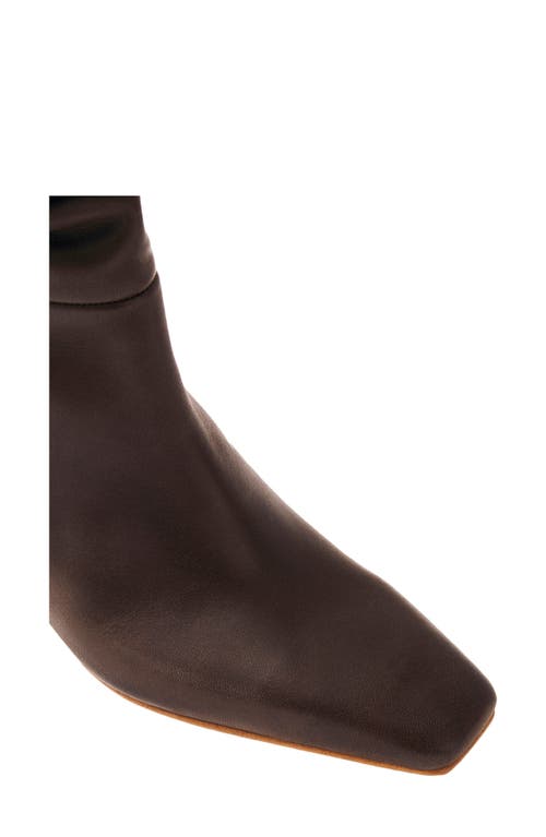 Alohas 50mm Kalila Gathered Leather Tall Boots In Brown