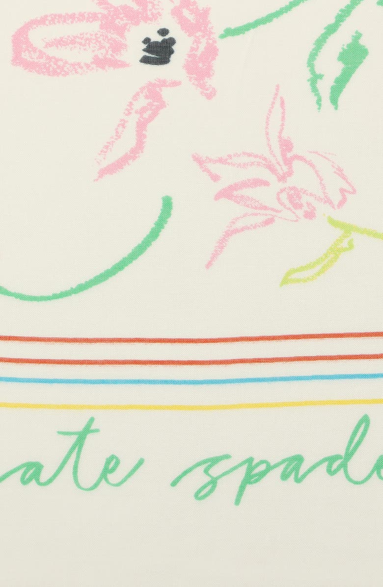 Kate Spade New York large joyful garden square scarf, Alternate, color, Multi