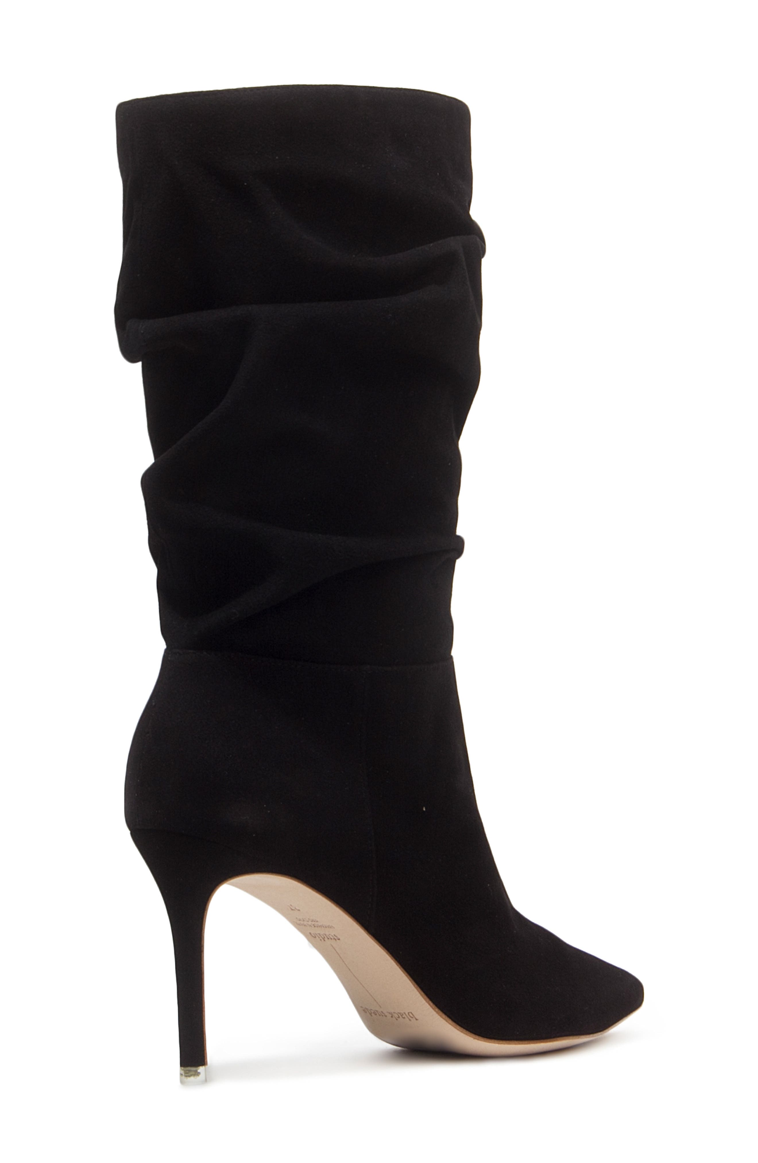 BLACK SUEDE STUDIO Slouch Bootie, Alternate, color, 