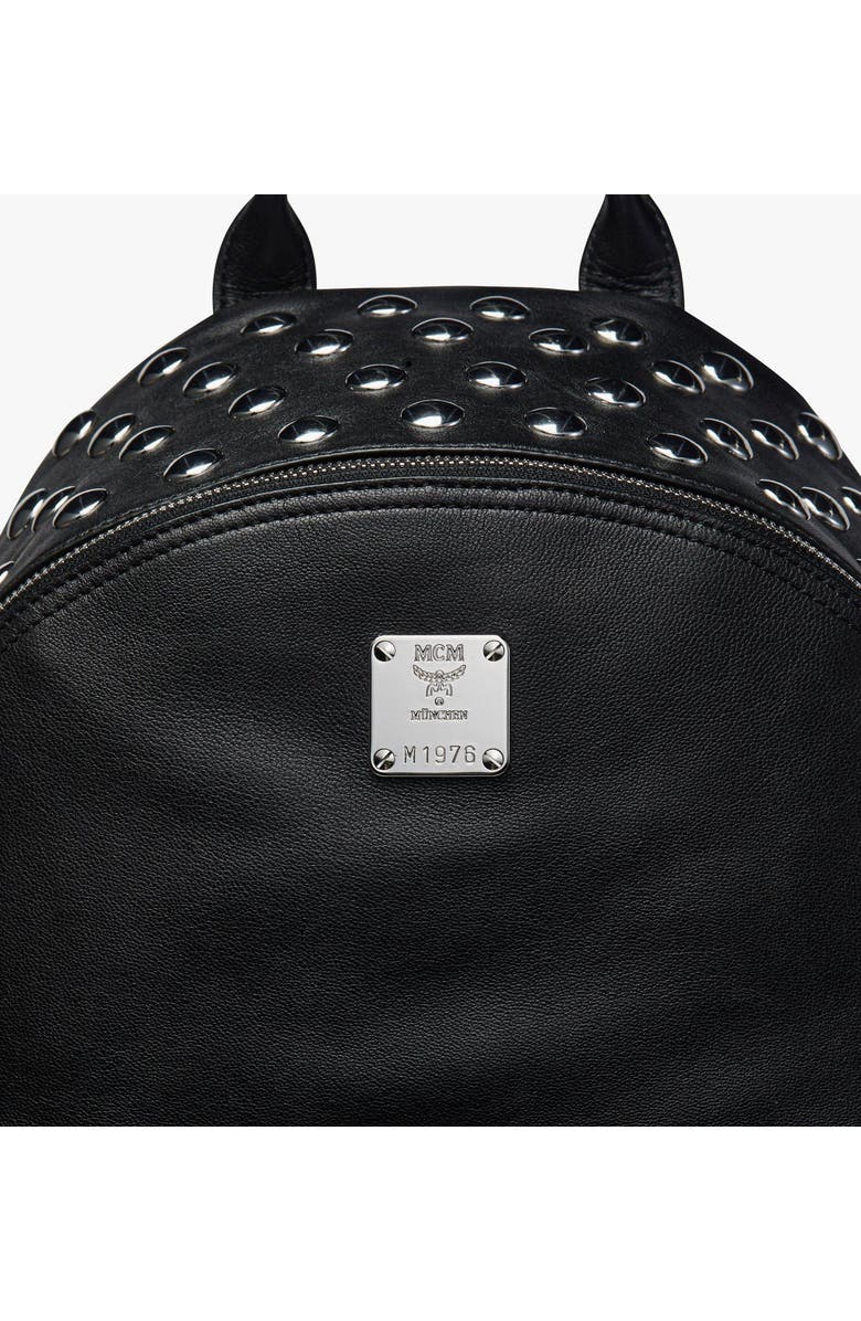 MCM Medium Stark Backpack in Galactic Gala Lamb Leather, Alternate, color, Black