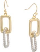Juvell Two-Tone Link Drop Earrings