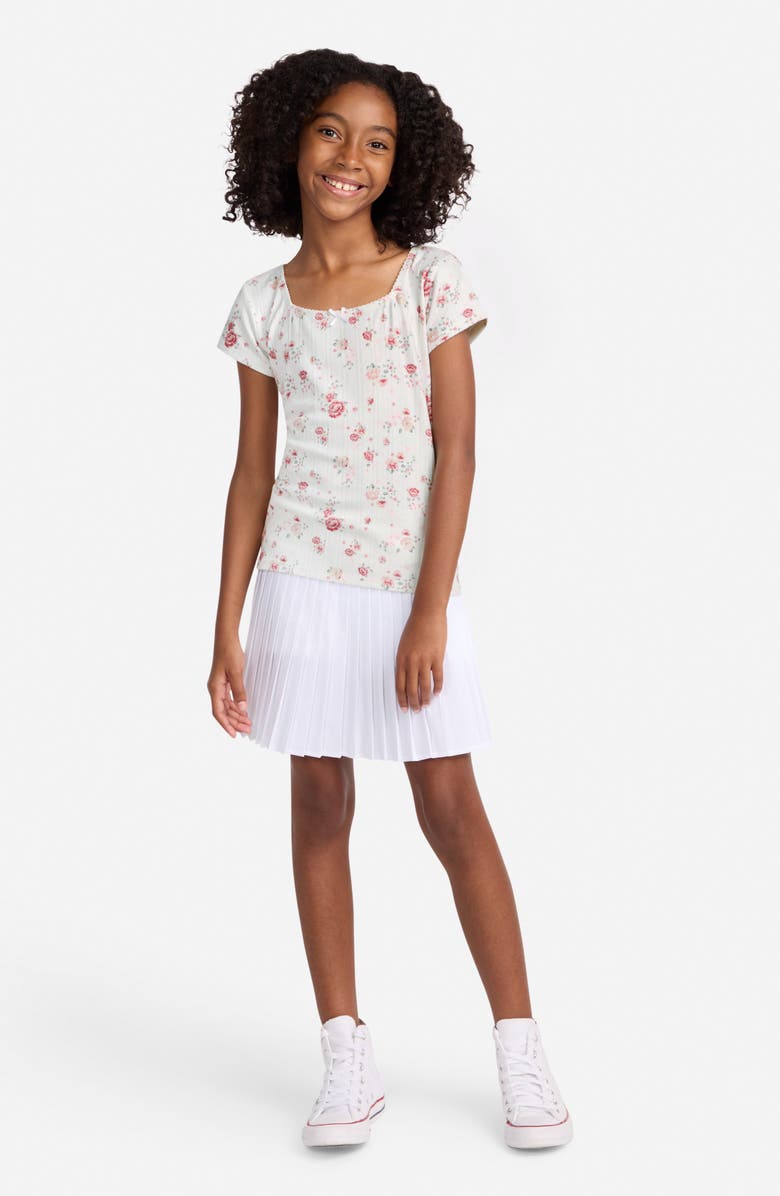 abercrombie kids Pointelle T-Shirt, Alternate, color, White