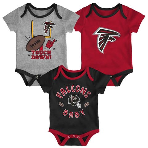 Infant Red/Black/Heathered Gray Atlanta Falcons Champ 3-Pack Bodysuit Set