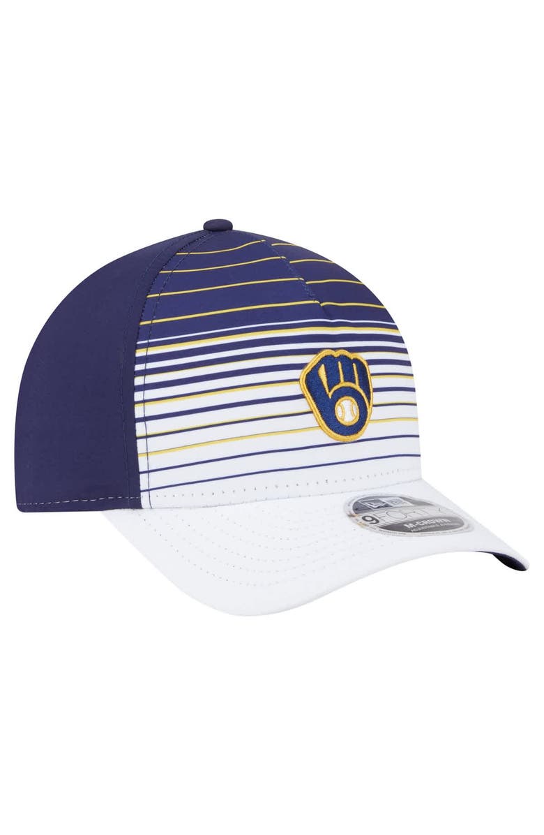 New Era Men's New Era Navy Milwaukee Brewers Gradient 9FORTY M-Crown Adjustable Hat, Alternate, color, Navy
