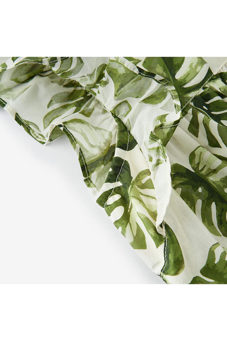 Ruffle Dress, Alternate, color, Island Leaf