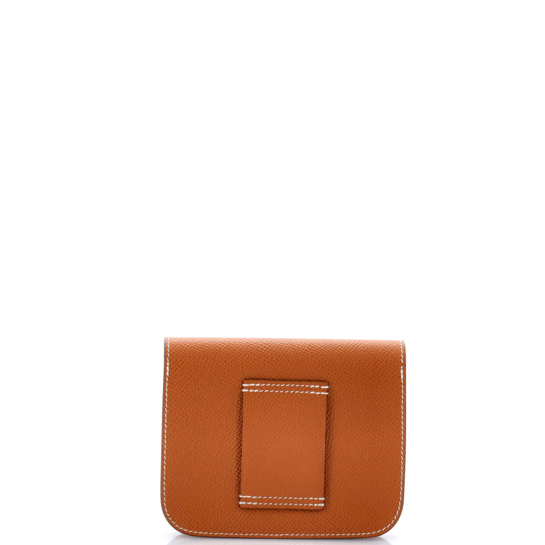 Pre-Owned Hermes Constance Slim Wallet Epsom, Alternate, color, Toffee