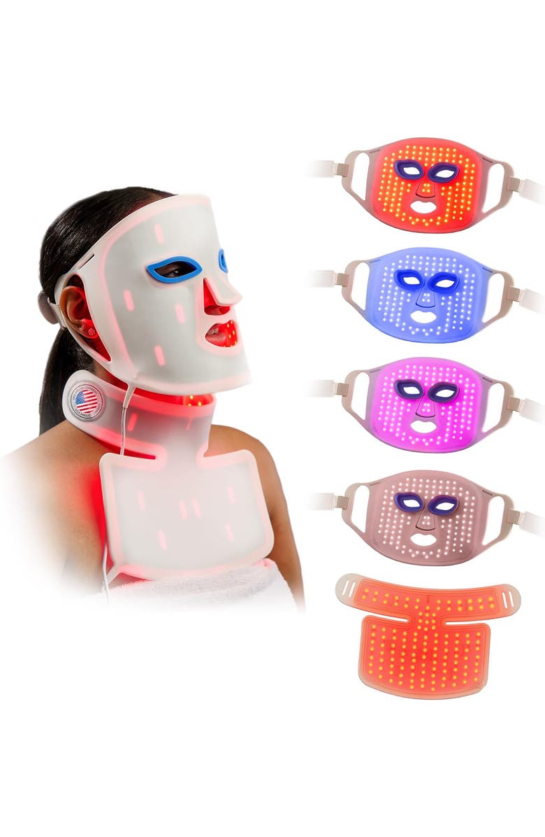 Lifepro Silicone LED Face Mask Redlight therapy with RBG light Portable LED mask, Main, color, Pro White