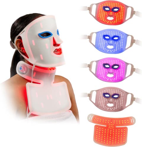 Silicone LED Face Mask Redlight therapy with RBG light Portable LED mask