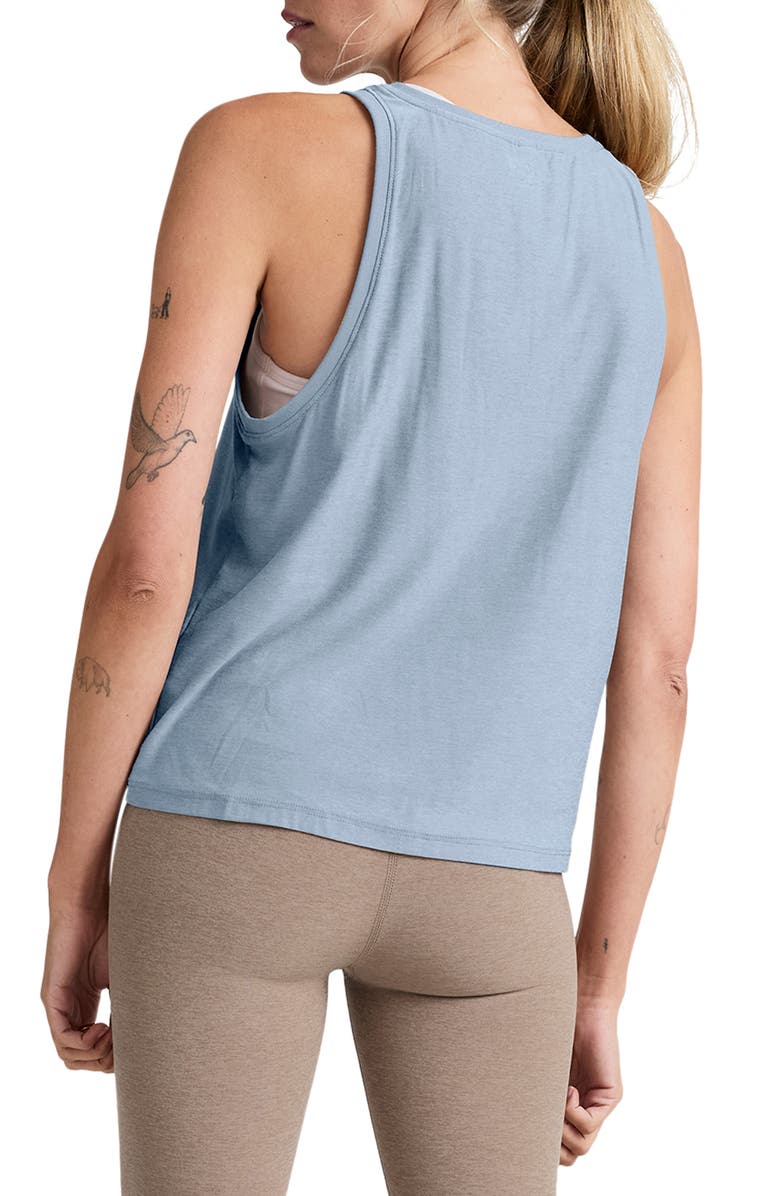 Beyond Yoga Featherweight Rebalance Tank, Alternate, color, Blue Zen Heather