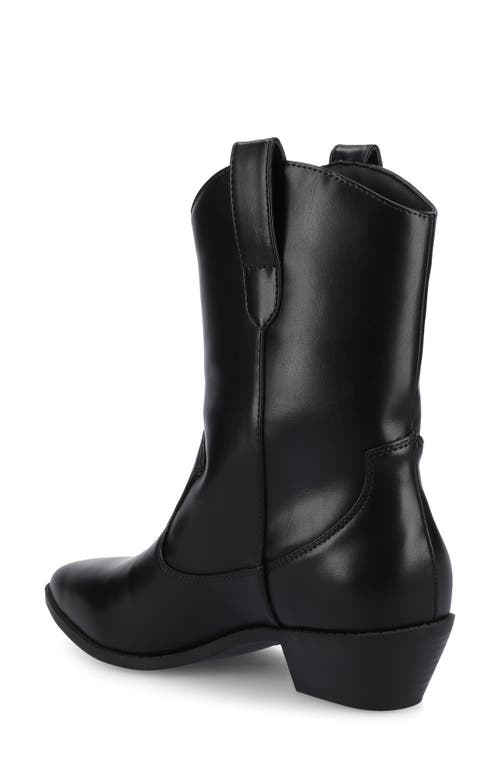 Journee Collection Fritzie Western Ankle Boot In Black