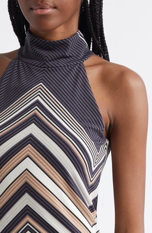 Shop Ramy Brook Jenna Chevron Sleeveless Top In Black Chevron