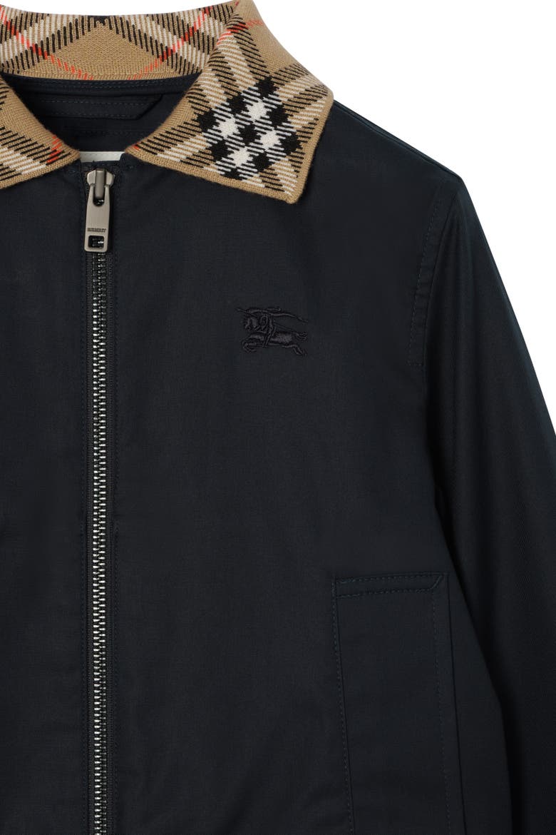 Kids Cotton Hayfield Harrington Jacket, Alternate, color, Navy black