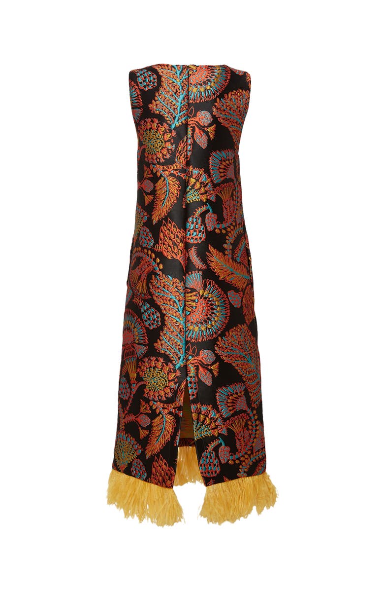 La DoubleJ Column Dress Jacquard Sicomore Black, Alternate, color, 