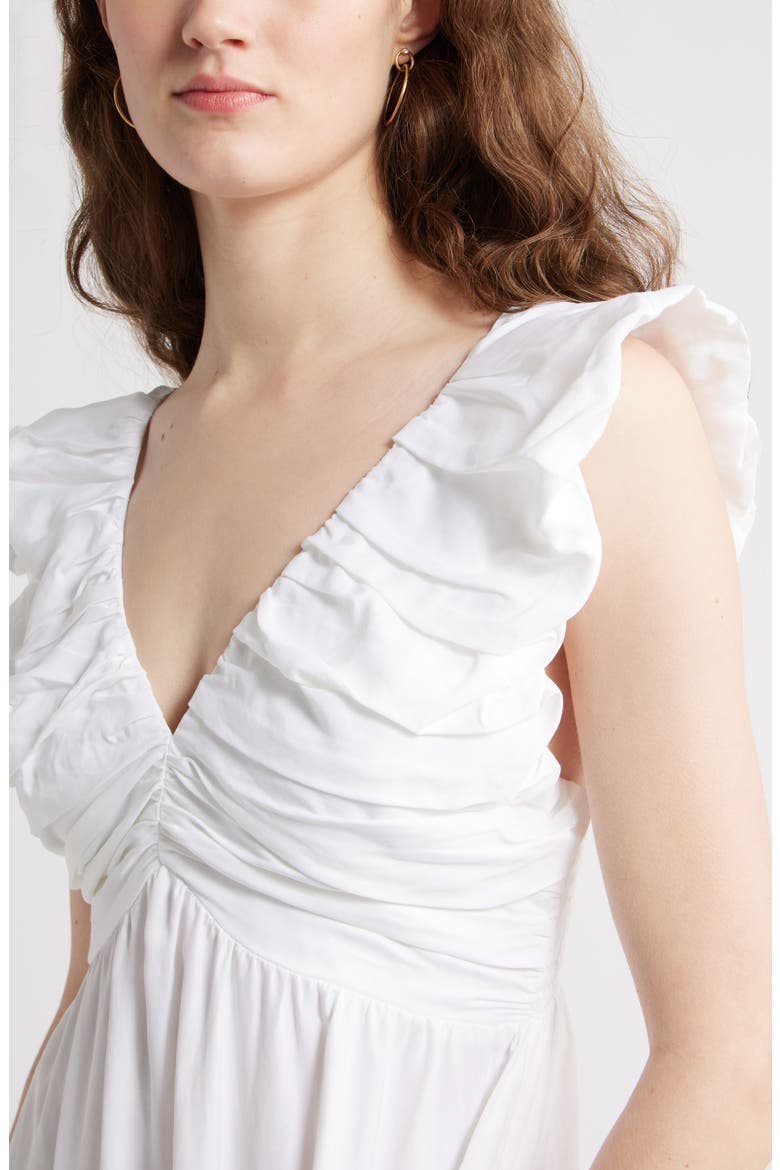 Ruffle Maxi Dress, Alternate, color, WHITE
