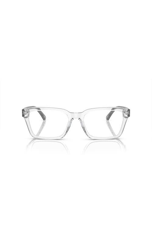 Emporio Armani 55mm Rectangle Optical Glasses In Neutral