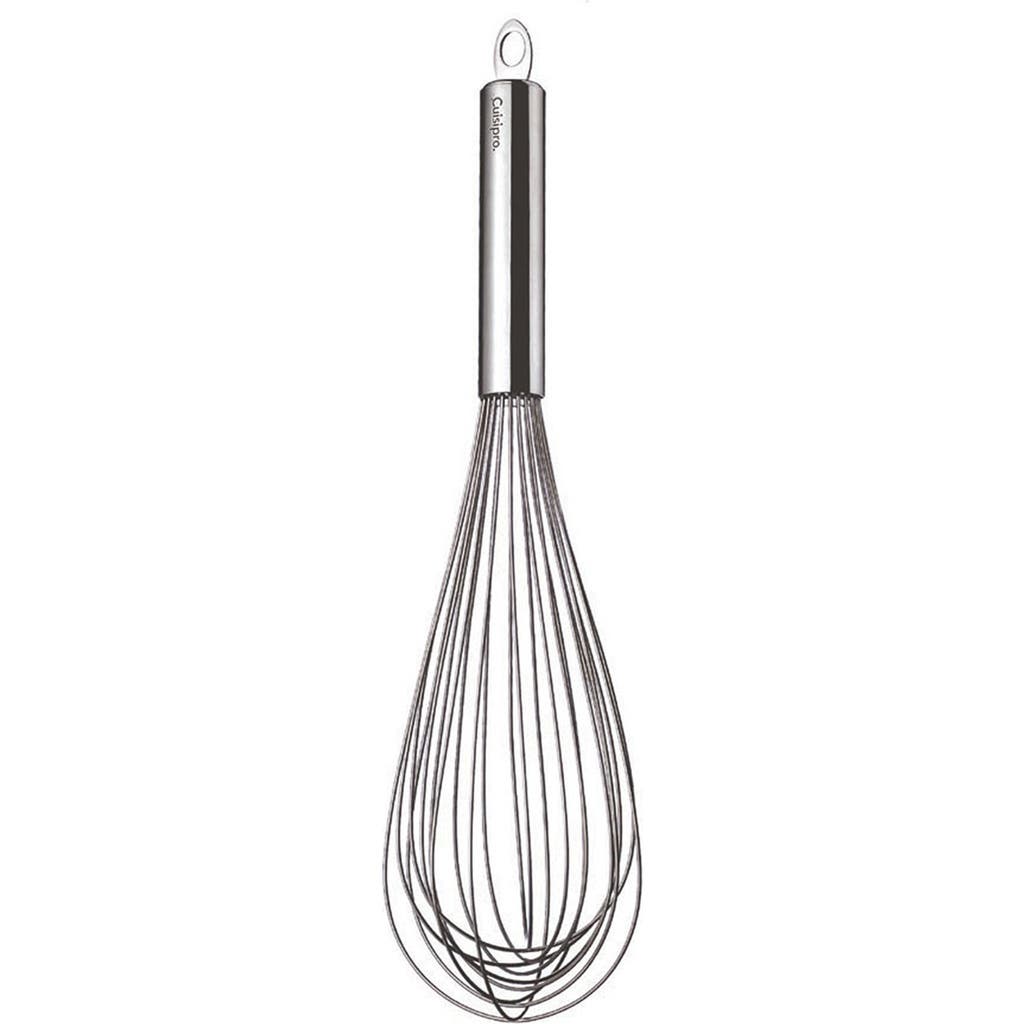 Cuisipro 12 Inch Stainless Steel Balloon Whisk Ball Solid Handle In Silver