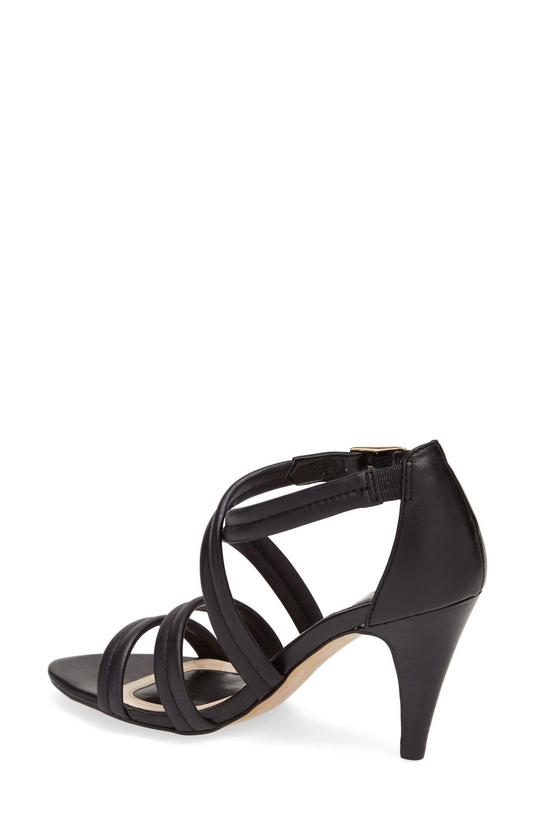Isola 'Delora' Strappy Suede Sandal, Alternate, color, BLACK