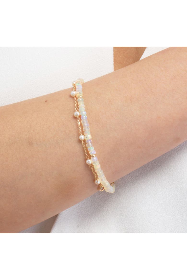 Pearl Bead Chain Bracelet, Alternate, color, Pearl