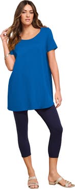 Roaman's Plus Size Cotton Ultimate Scoopneck Swing Tunic