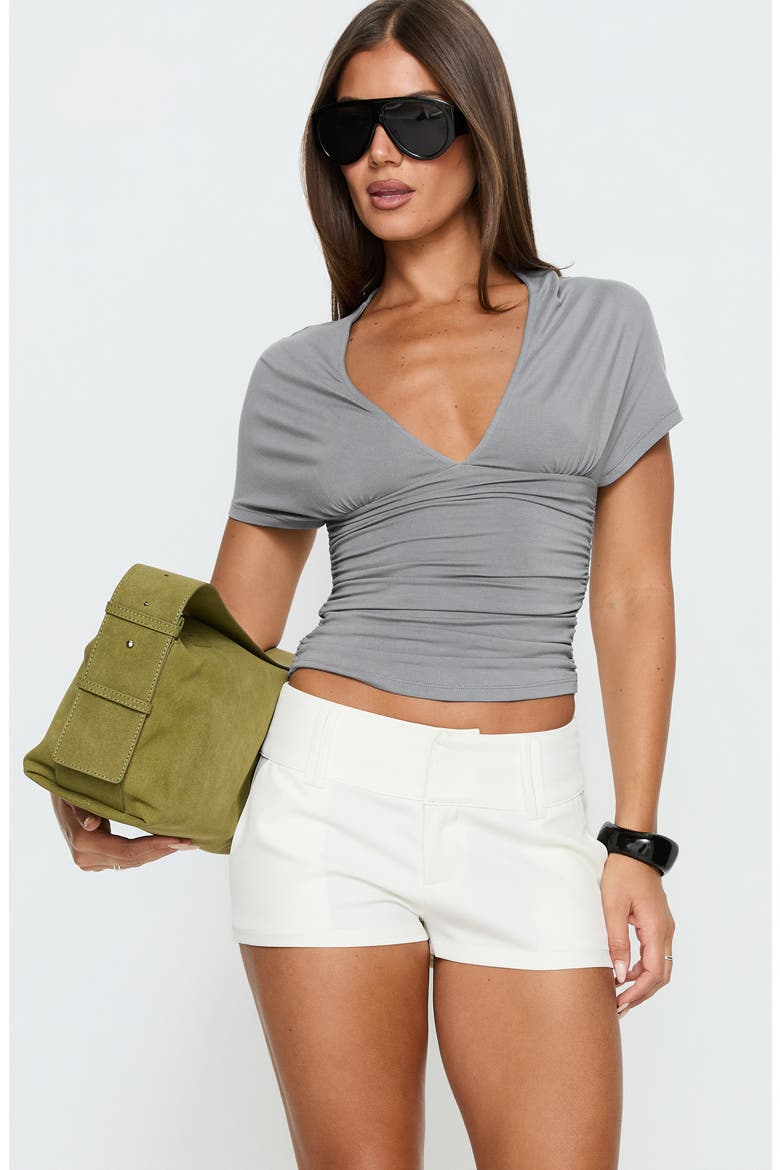 Two Lovers Low Rise Shorts, Alternate, color, WHITE