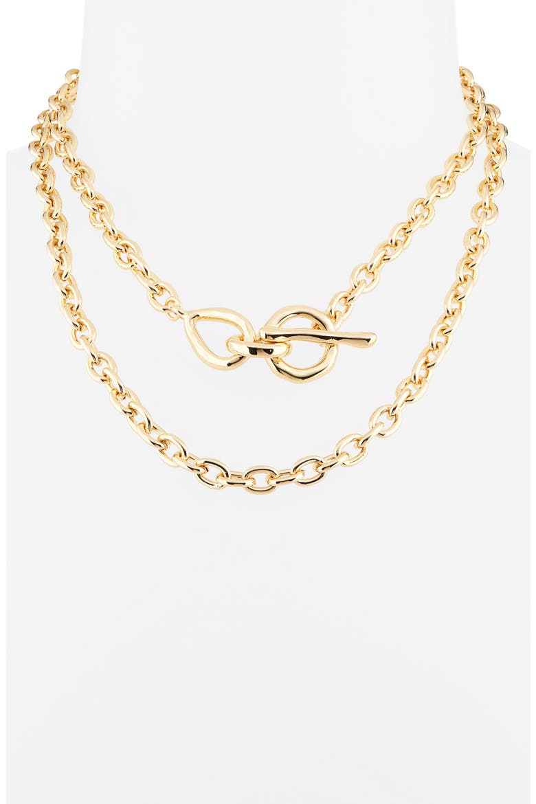 Toggle Wrap Chain Necklace, Main, color, GOLD