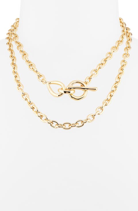 Toggle Wrap Chain Necklace