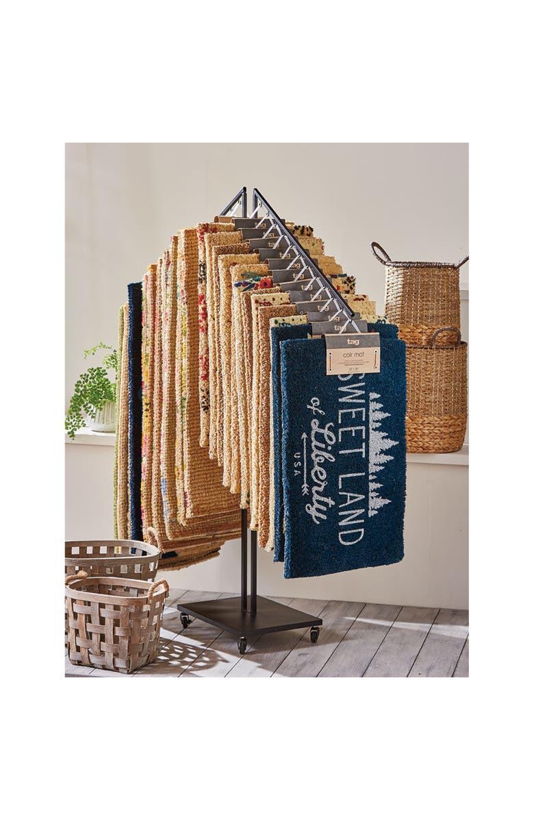 tag Coir Mat Hanging Display Door Mat Everyday Black, Main, color,