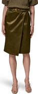 Donna Karan New York Belted Wrap Midi Skirt