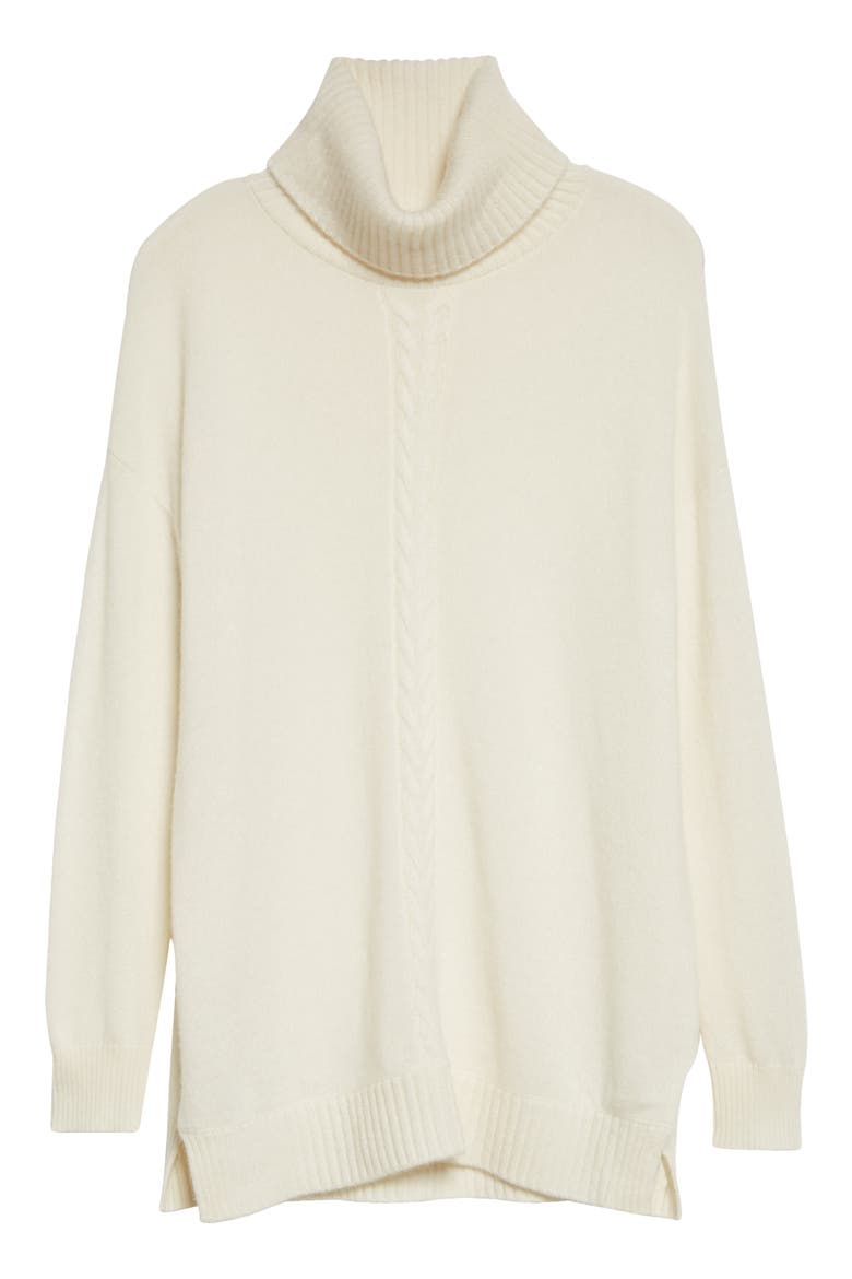 Turtleneck Cashmere Sweater, Alternate, color, IVORY